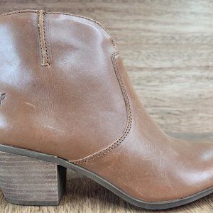 Frye Women’s Jennifer Ankle Booties Brown Leather Size 9.5 M